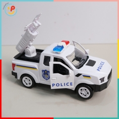 Xe cảnh sát phóng máy bay mở cửa có đèn còi chạy pin A422-25 PeeKaPaw Toys