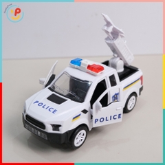 Xe cảnh sát phóng máy bay mở cửa có đèn còi chạy pin A422-25 PeeKaPaw Toys