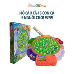 Hồ câu cá 45 con cá 5 người chơi tự xoay có nhạc 9259 PeeKaPaw Toys