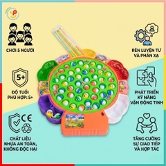 Hồ câu cá 45 con cá 5 người chơi tự xoay có nhạc 9259 PeeKaPaw Toys