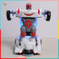 Xe cảnh sát chạy pin biến hình robot có đèn nhạc YJ388-71 PeeKaPaw Toys