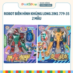 Robot Biến Hình Khủng Long 2in1 779-35 Lắp Ráp Robot Cho Bé PeeKaPaw Toys