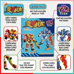 Robot Biến Hình Khủng Long 2in1 779-35 Lắp Ráp Robot Cho Bé PeeKaPaw Toys