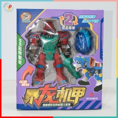 Robot Biến Hình Khủng Long 2in1 779-35 Lắp Ráp Robot Cho Bé PeeKaPaw Toys