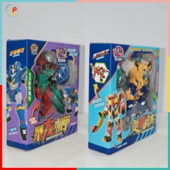Robot Biến Hình Khủng Long 2in1 779-35 Lắp Ráp Robot Cho Bé PeeKaPaw Toys