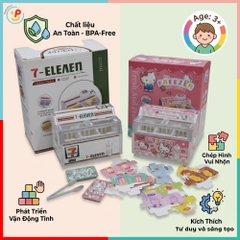 Tủ Đông Mini Đồ Chơi Mô Hình Có Đèn Hello Kitty 7 Eleven Cho Bé 2030-275A PeeKaPaw Toys