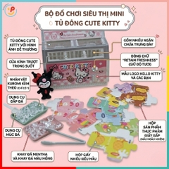 Tủ Đông Mini Đồ Chơi Mô Hình Có Đèn Hello Kitty 7 Eleven Cho Bé 2030-275A PeeKaPaw Toys