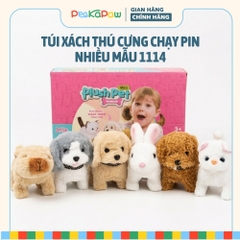 Túi Xách Thú Cưng Mini Dùng Pin Biết Chạy Âm Thanh Tiếng Kêu 1114 PeeKaPaw Toys