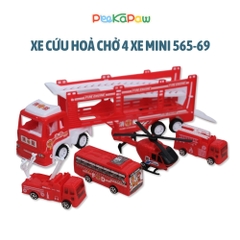 Xe Tải Chở Đội Cứu Hộ Mini Xe Cứu Hoả Máy Bay Xe Buýt 565-69 PeeKaPaw Toys
