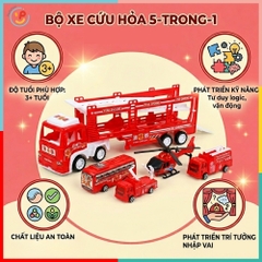 Xe Tải Chở Đội Cứu Hộ Mini Xe Cứu Hoả Máy Bay Xe Buýt 565-69 PeeKaPaw Toys