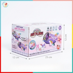Máy Bay Đồ Chơi Melody Màu Hồng Tím Có Đèn Nhạc 9946 PeeKaPaw Toys