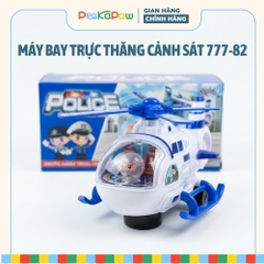 Máy Bay Trực Thăng Cảnh Sát Đồ Chơi Có Đèn Nhạc 777-82 PeeKaPaw Toys