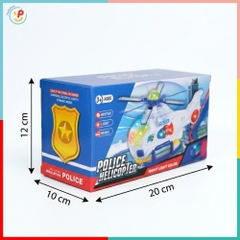 Máy Bay Trực Thăng Cảnh Sát Đồ Chơi 8641 Có Đèn Nhạc Xoay Cánh PeeKaPaw Toys