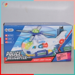 Máy Bay Trực Thăng Cảnh Sát Đồ Chơi 8641 Có Đèn Nhạc Xoay Cánh PeeKaPaw Toys