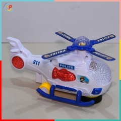 Máy Bay Trực Thăng Cảnh Sát Đồ Chơi 8641 Có Đèn Nhạc Xoay Cánh PeeKaPaw Toys