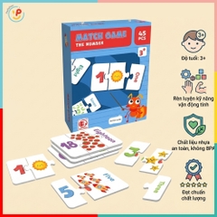 Đồ Chơi Ghép Hình Học Số Và Tiếng Anh Match Game 45 Chi Tiết Cho Bé PeeKaPaw Toys