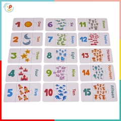 Đồ Chơi Ghép Hình Học Số Và Tiếng Anh Match Game 45 Chi Tiết Cho Bé PeeKaPaw Toys