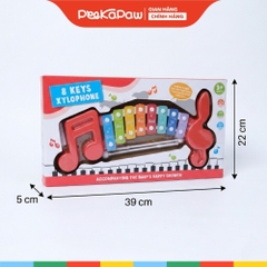 Đàn Gõ 8 Phím Hình Nốt Nhạc Đỏ Đồ Chơi Âm Nhạc Cho Bé 978-4 PeeKaPaw Toys