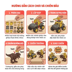 Đồ Chơi Lắp Ráp Road Rippers Xe Và Khủng Long PeeKaPaw Toys