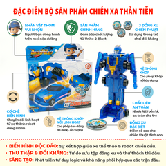 Đồ chơi Lắp Ráp Xe Biến Hình Robot 2in1 Chiến Xa Thần Tiễn Unite 2 Blast PeeKaPaw Toys