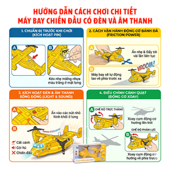 Máy Bay Chạy Trớn Có Đèn LED Âm Thanh VT490 PeeKaPaw Toys