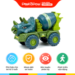 Xe Bồn Đầu Khủng Long Chạy Trớn 30cm 733-532 PeeKaPaw Toys