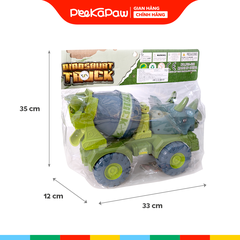 Xe Bồn Đầu Khủng Long Chạy Trớn 30cm 733-532 PeeKaPaw Toys