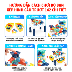 Đồ chơi bàn lắp ráp hình khối 142 chi tiết 6654A