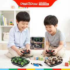Xe Tăng Điều Khiển Pin Sạc 6878 Tank Force Cho Bé PeeKaPaw Toys