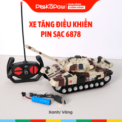 Xe Tăng Điều Khiển Pin Sạc 6878 Tank Force Cho Bé PeeKaPaw Toys