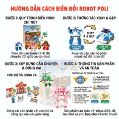 Robot Poli biến hình 2 trong 1 mô hình xe thành robot 83168 PeeKaPaw Toys