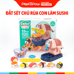 Đồ chơi nặn đất sét máy làm suhsi chú Rùa con 168-16 PeeKaPaw Toys