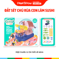 Đồ chơi nặn đất sét máy làm suhsi chú Rùa con 168-16 PeeKaPaw Toys