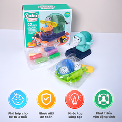 Đồ chơi nặn đất sét máy làm suhsi chú Rùa con 168-16 PeeKaPaw Toys