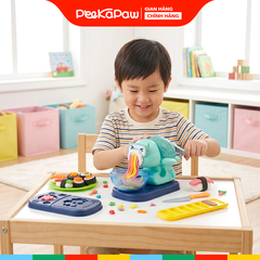 Đồ chơi nặn đất sét máy làm suhsi chú Rùa con 168-16 PeeKaPaw Toys