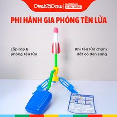 Phi hành gia phóng tên lửa đạp chân bay cao có đèn cho bé 3 tuổi PeeKaPaw Toys