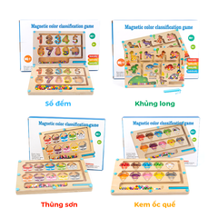 Bảng Mê Cung Bút Nam Châm Gỗ Montessori Đồ Chơi Bận Rộn PeeKaPaw Toys