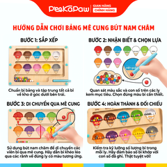 Bảng Mê Cung Bút Nam Châm Gỗ Montessori Đồ Chơi Bận Rộn PeeKaPaw Toys
