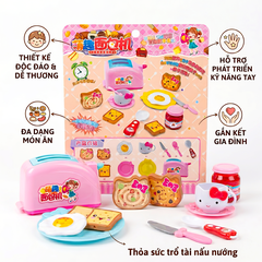 Vỉ bếp nướng bánh sandwich Kitty đồ chơi nấu ăn mini cho bé từ 3 tuổi 1368-35 PeeKaPaw Toys