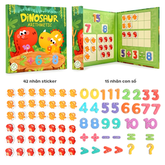 Sách học toán nam châm khủng long QM-236 PeeKaPaw Toys