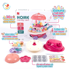 Xe đẩy bán kem 2 tầng có nhạc 30 chi tiết 668-90 Sweet Cart PeeKaPaw Toys