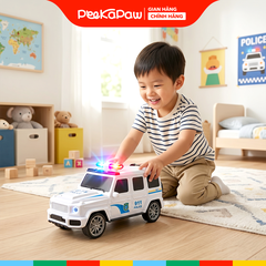 Xe Cảnh Sát Có Đèn Âm Thanh Còi Chạy Pin Q628-45 PeeKaPaw Toys