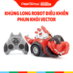 Robot Khủng Long Điều Khiển Phun Khói Xoay 360 độ Pin Sạc PeeKaPaw Toys
