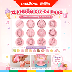 Hộp đồ chơi đất sét máy làm kem 40 chi tiết 1601-1 PeeKaPaw Toys