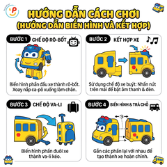Robot biến hình xe buýt 2in1 Go Go Bus có đèn và âm thanh YS3041A PeeKaPaw Toys