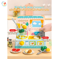 Đồ chơi nấu ăn bếp dùng pin thức ăn đổi màu khi nấu SWEET HEART B1018 PeeKaPaw Toys