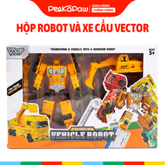 Đồ chơi Robot và Xe xúc cẩu biến hình Vector VT34 PeeKaPaw Toys