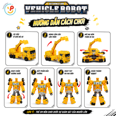 Đồ chơi Robot và Xe xúc cẩu biến hình Vector VT34 PeeKaPaw Toys