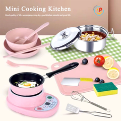 Bộ bếp điện nấu được thật nồi inox 22 chi tiết HY-022 PeeKaPaw Toys