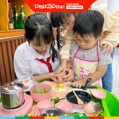 Bộ bếp điện nấu được thật nồi inox 22 chi tiết HY-022 PeeKaPaw Toys